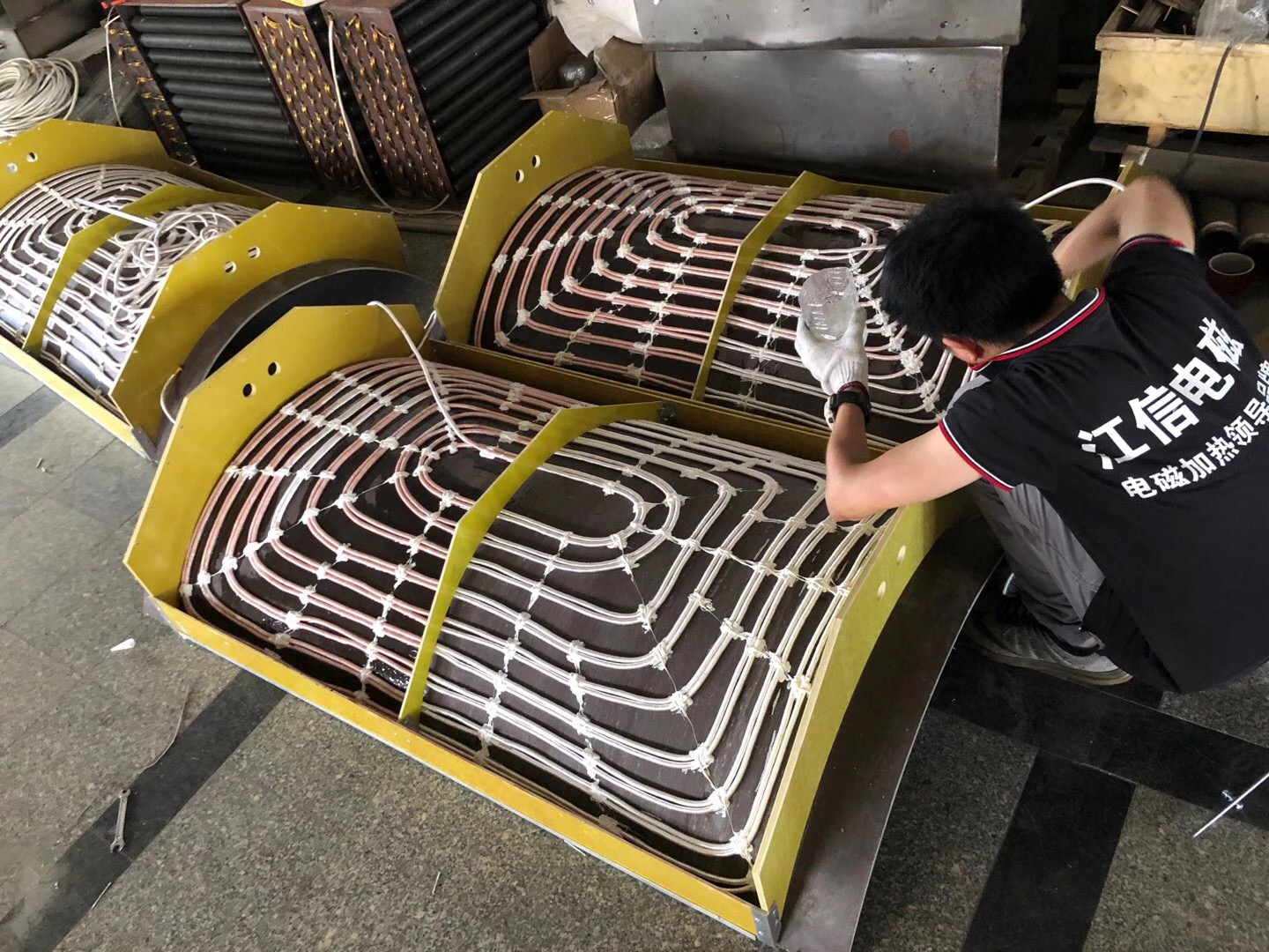 滾筒電磁加熱器線圈制作 滾筒電磁加熱器線圈制作